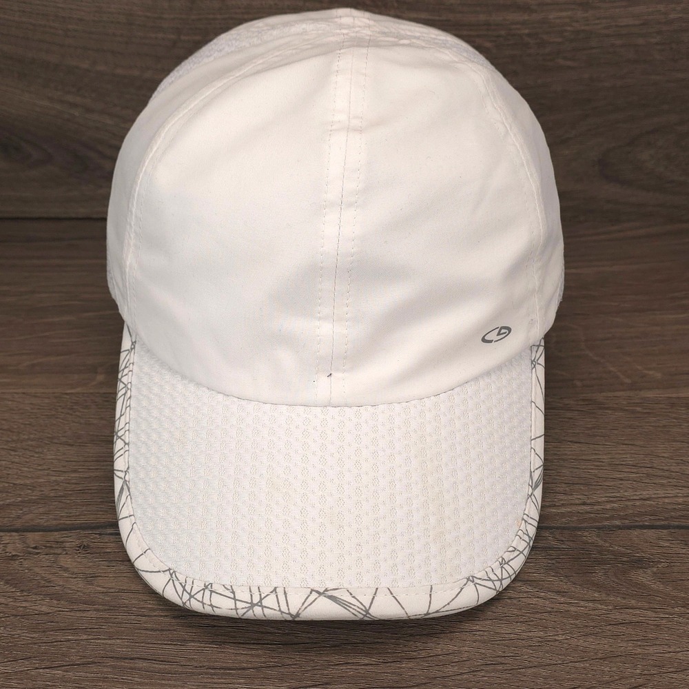 Champion Hat Women OS White Running Moisture Wicking Performance Adjustable Cap